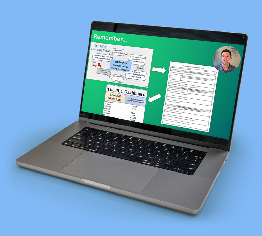 a laptop with a still image of Brig Leane's course